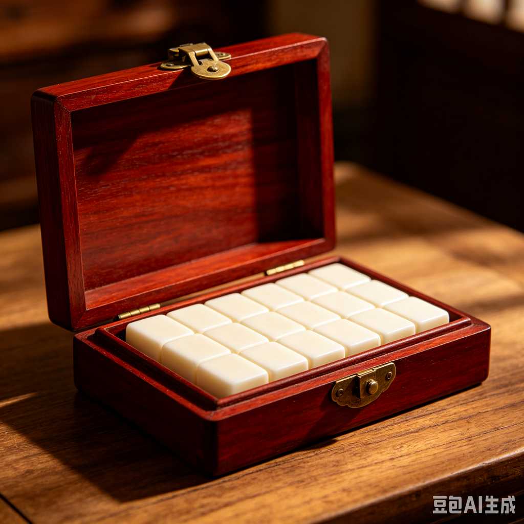 printed logo mahjong set